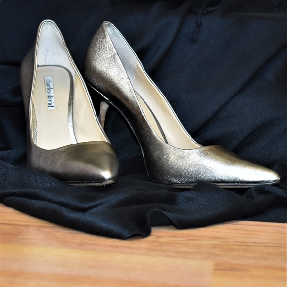 Charles David Shoes - Charles David Silver Pumps Heels Size 6.5